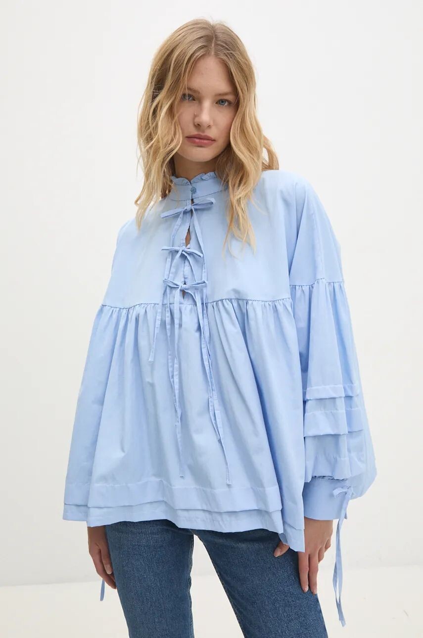 

Хлопковая блузка Answear Lab, синий