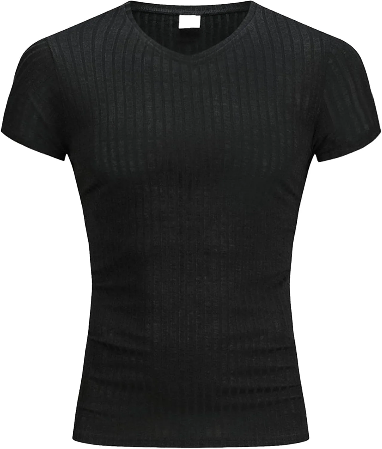 

Мужская вязаная футболка с V-вырезом и коротким рукавом SWJGLITTR