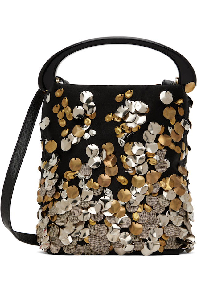 

Микрокожаная сумка Dries Van Noten, черный