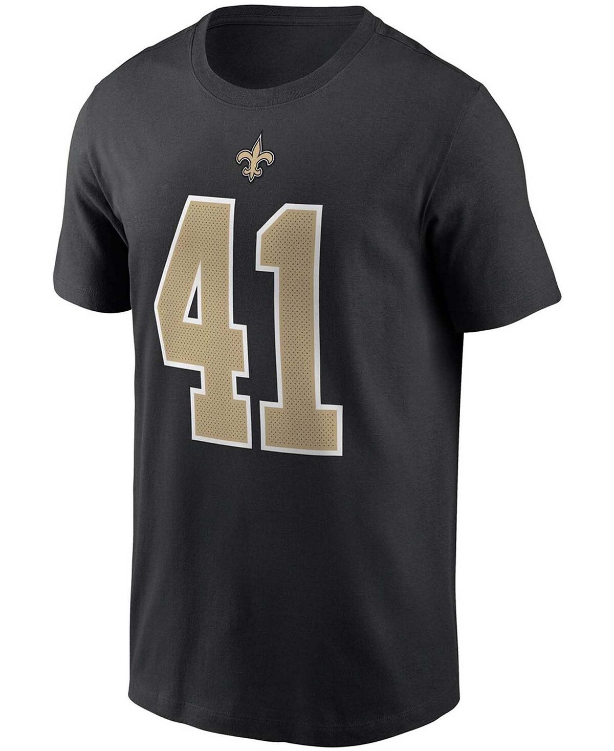 Мужская черная футболка с именем и номером Alvin Kamara New Orleans Saints Nike — фото 2