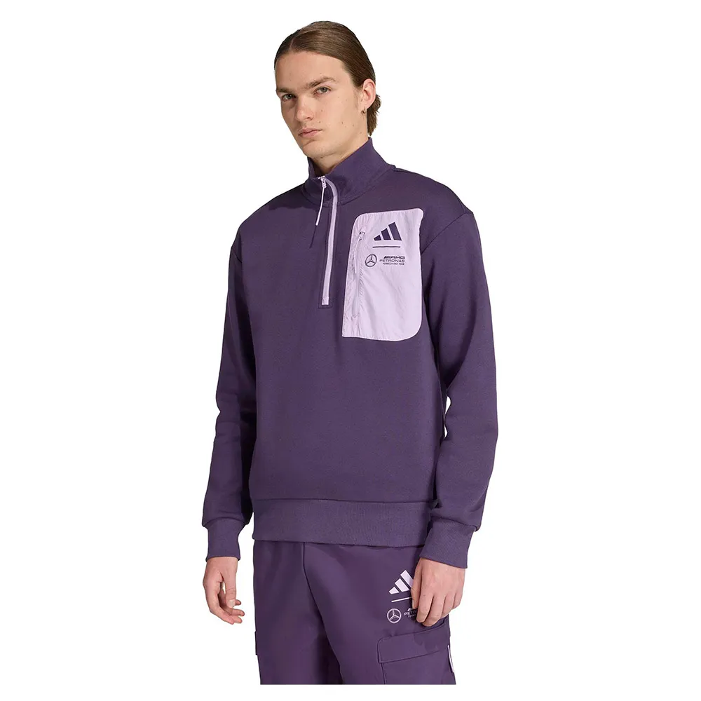 

Толстовка adidas Mercedes-AMG Petronas Formula One Team Premium Woven Fleece half zip, фиолетовый