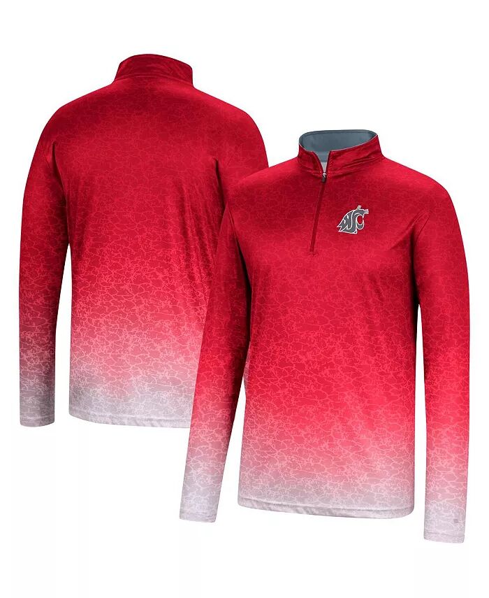 

Мужская темно-красная толстовка Washington State Cougars Walter Quarter-Zip Colosseum