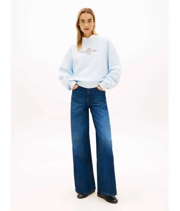 Толстовка TERRY loose fit Tommy Hilfiger, небесно-голубой — фото 2