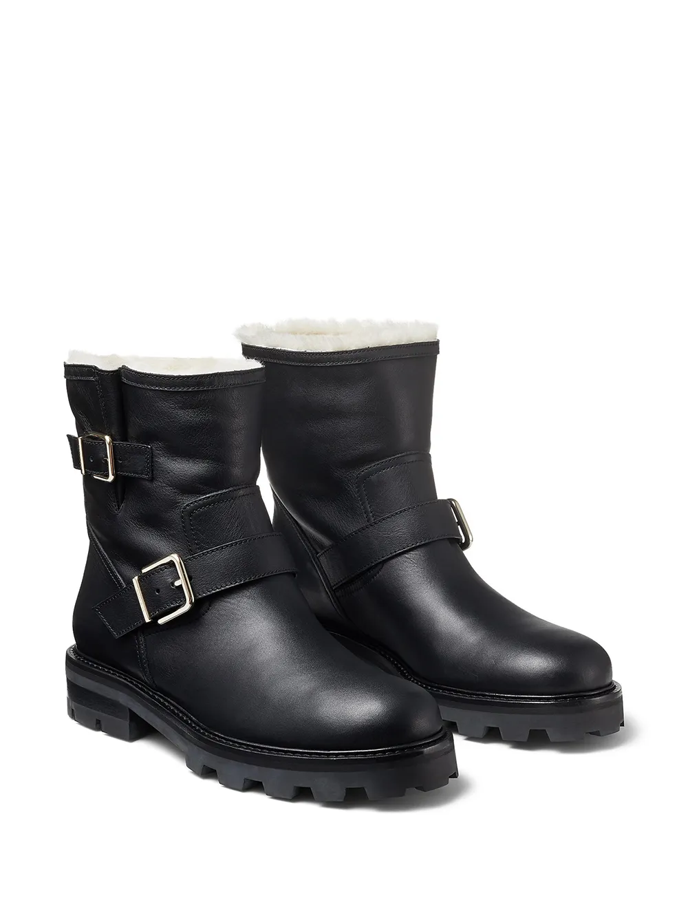 Ботинки Youth II с подкладкой из овчины JIMMY CHOO, черный — фото 2