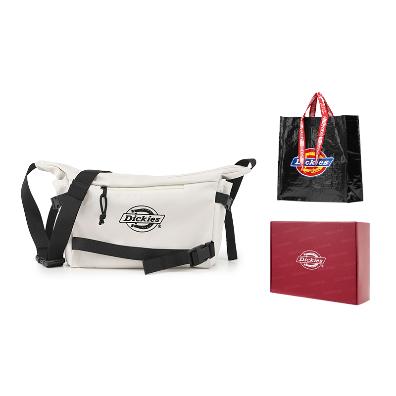 

Dickies Полиэстеровая кроссбоди сумка унисекс черно-серая белая, Gift Included (Gray White+Box+Shopping Bag)