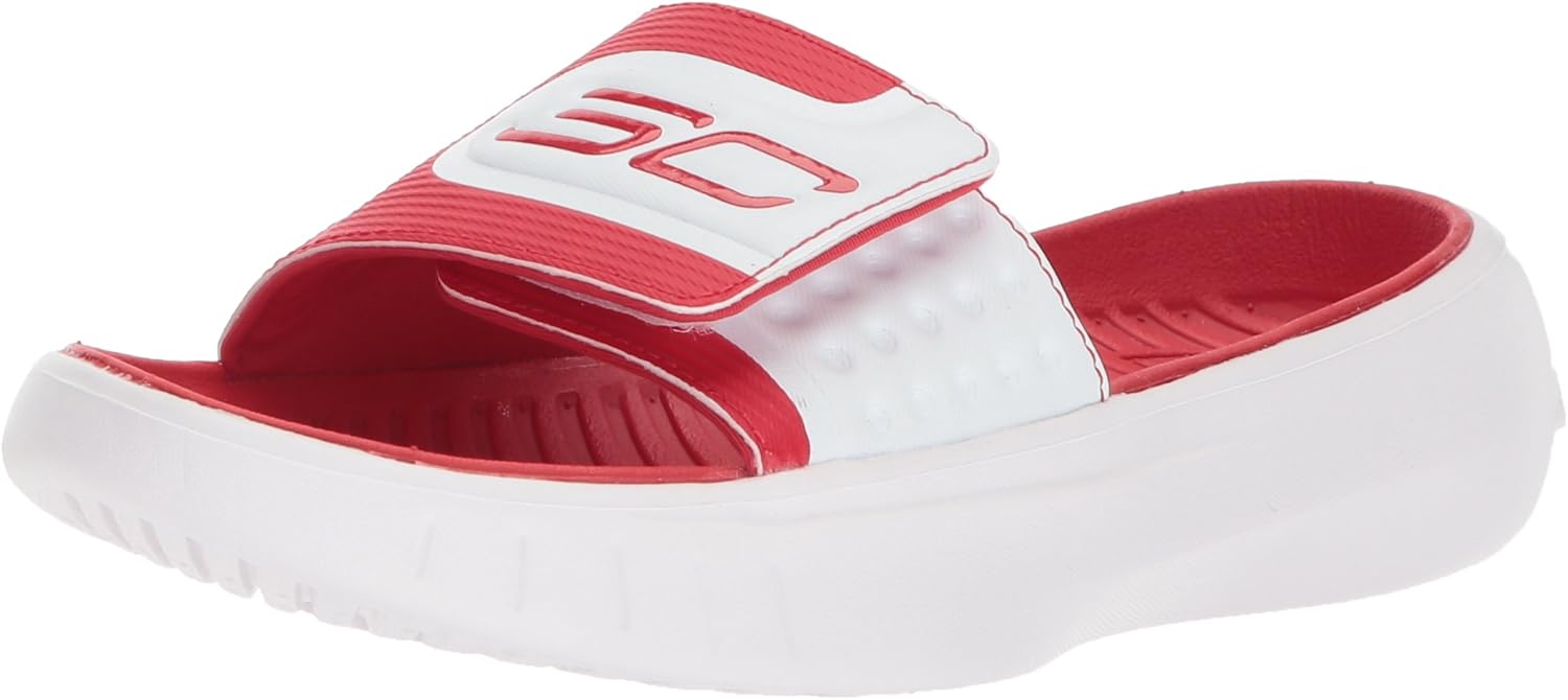 

Under Armour мужские шлепанцы Curry IV, Red (600)/White