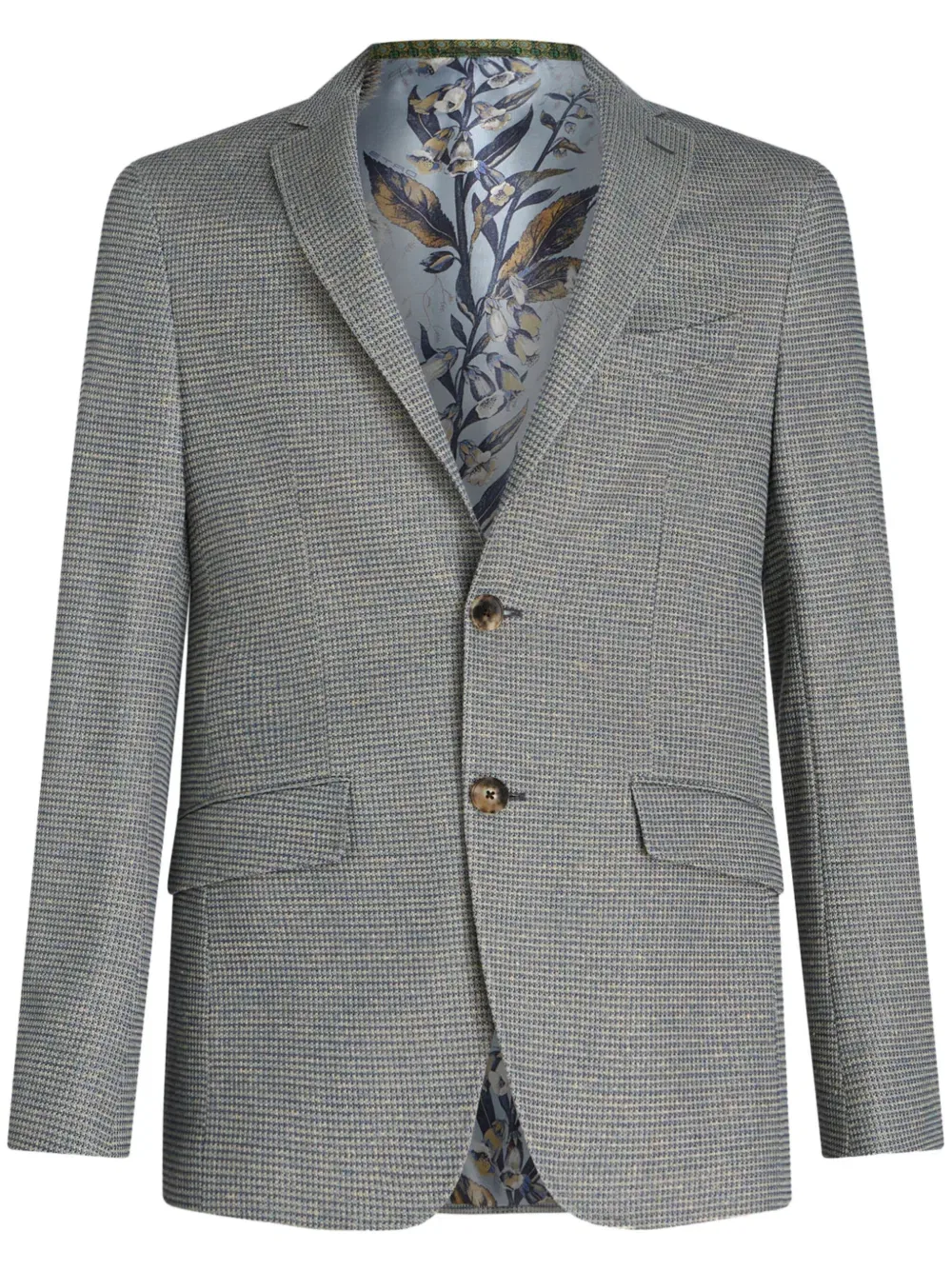 Однобортный пиджак в тонкую клетку Etro, синий
