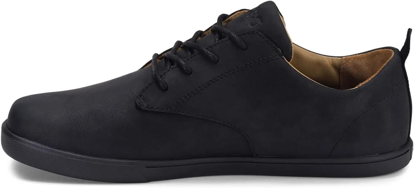 Мужские кожаные туфли Xero Shoes Glenn Dress Casual | Минималистичные туфли с широким носком для мужчин, Black