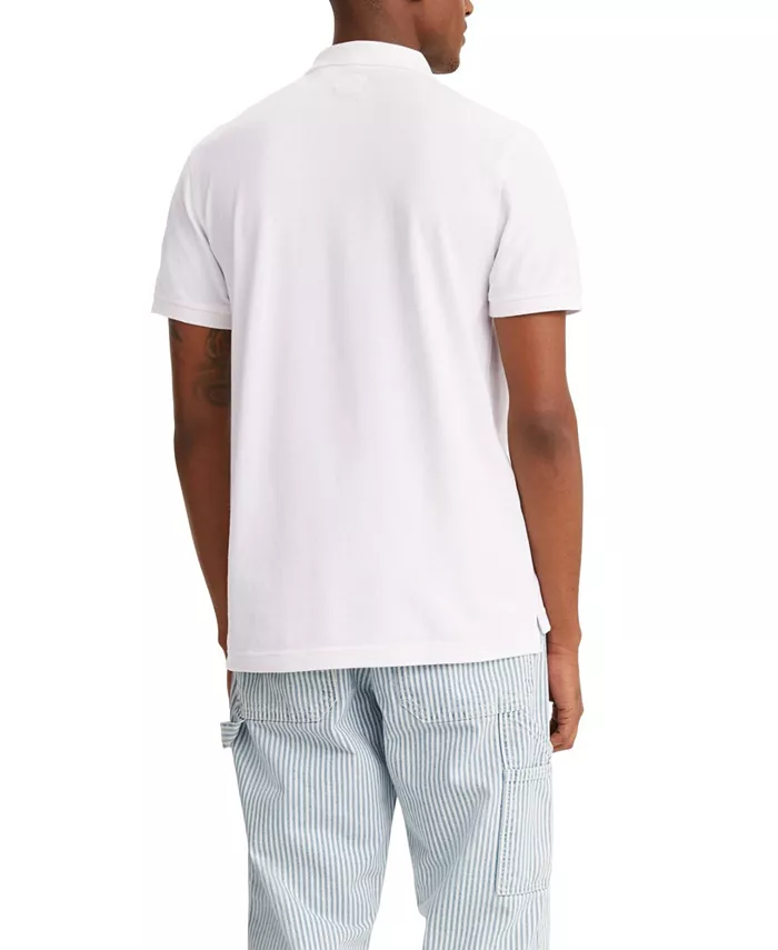 Мужская рубашка-поло Housemark Regular Fit с коротким рукавом Levi's, белый — фото 2