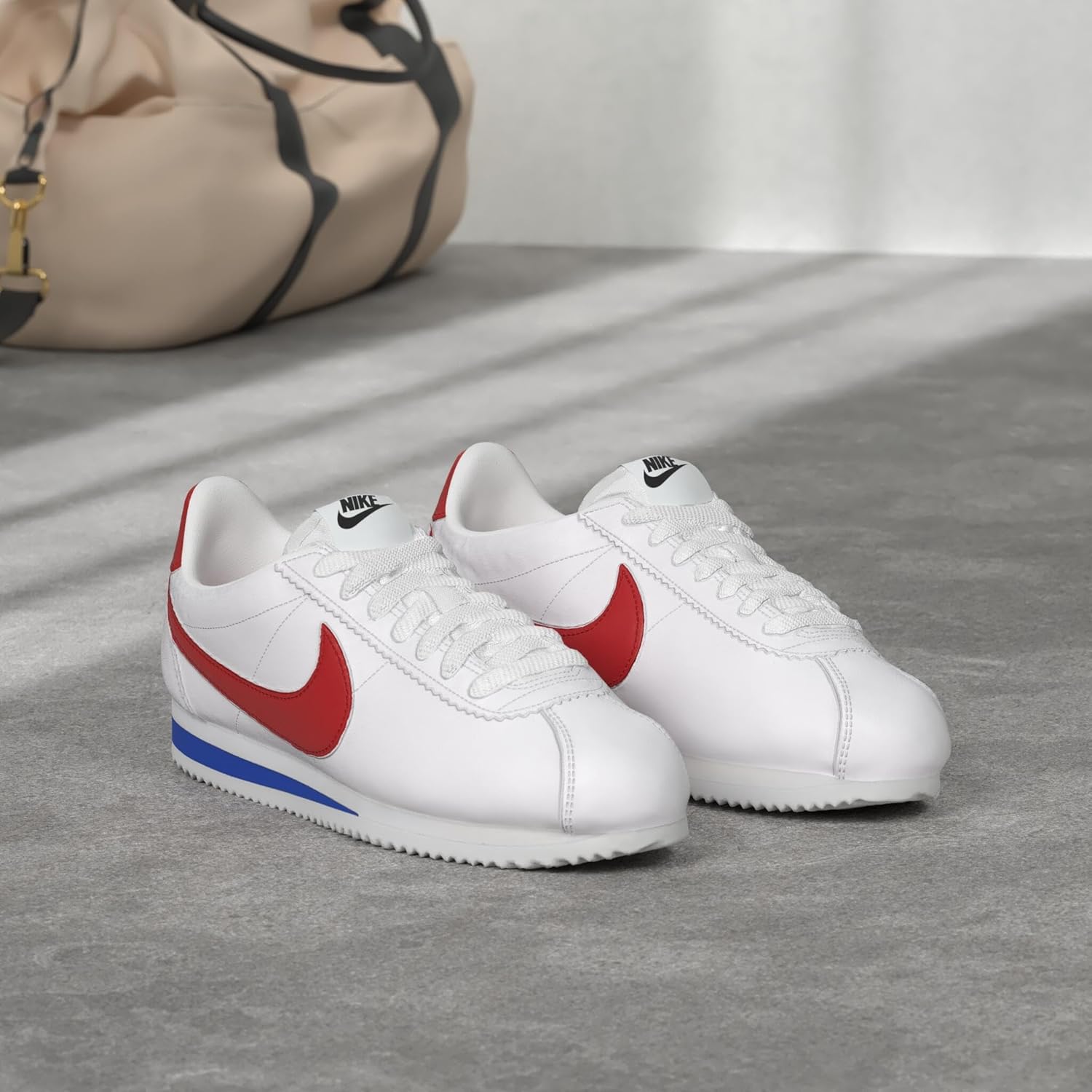Кроссовки Nike Cortez GS для мальчиков и девочек, белый/красный — фото 2