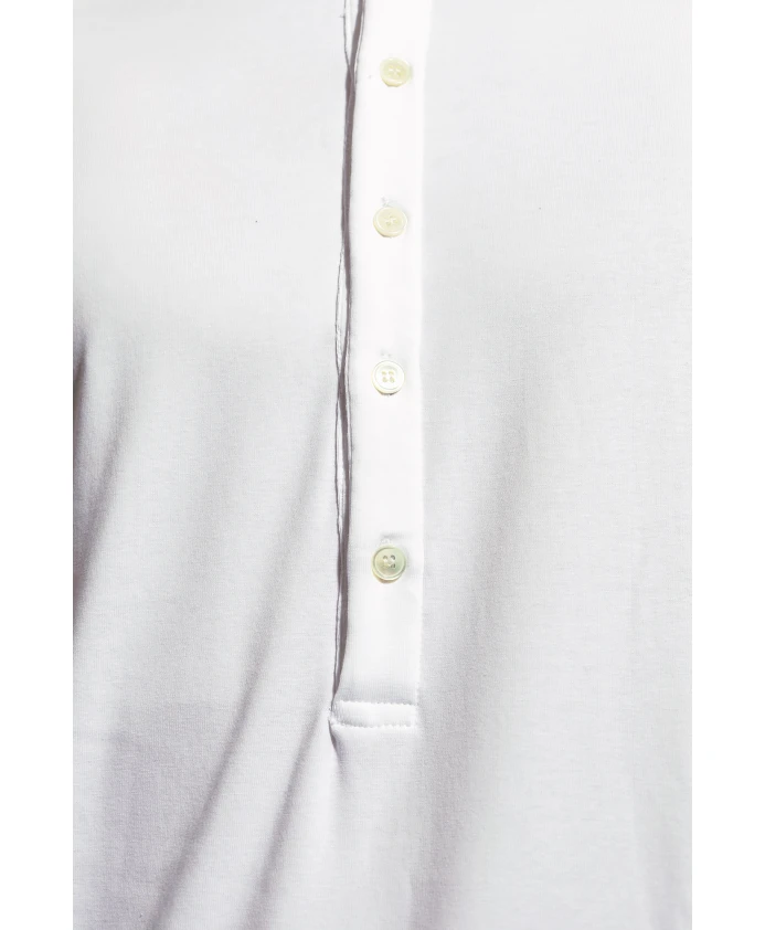 Белая футболка Tom Ford Henley с логотипом — фото 4