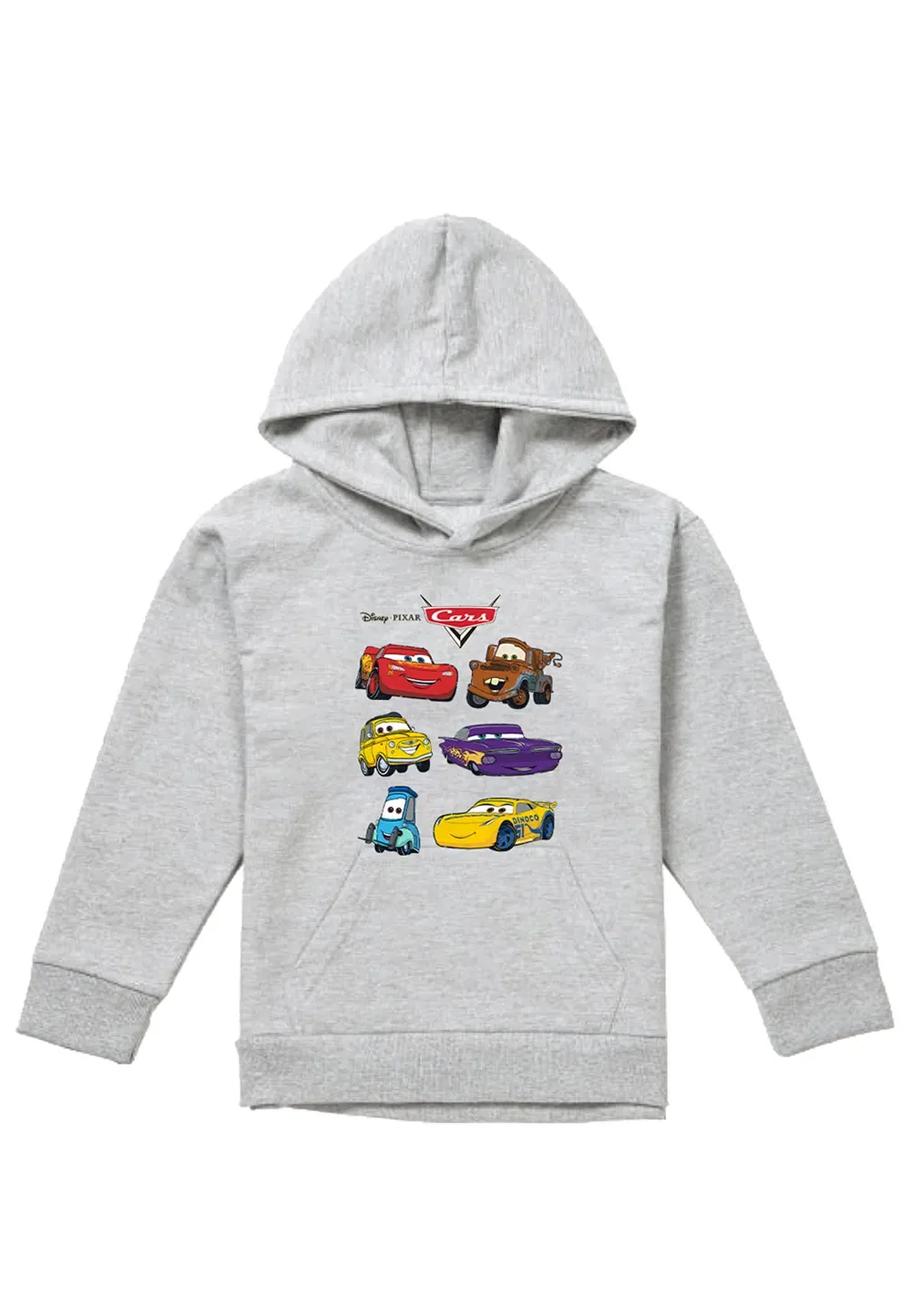Детская худи Disney Cars с принтом, серый — фото 4