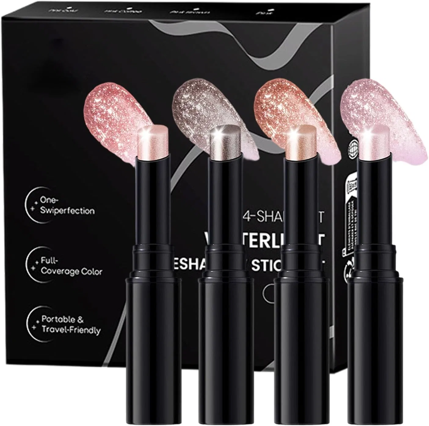 Тени для век стик 4 шт, бренд No brand, 1.7 г × 4