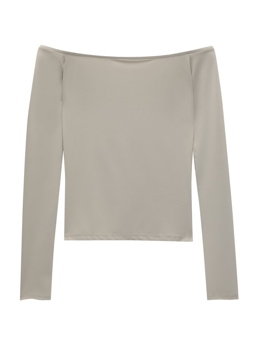 

Лонгслив Pull&Bear, бежевый
