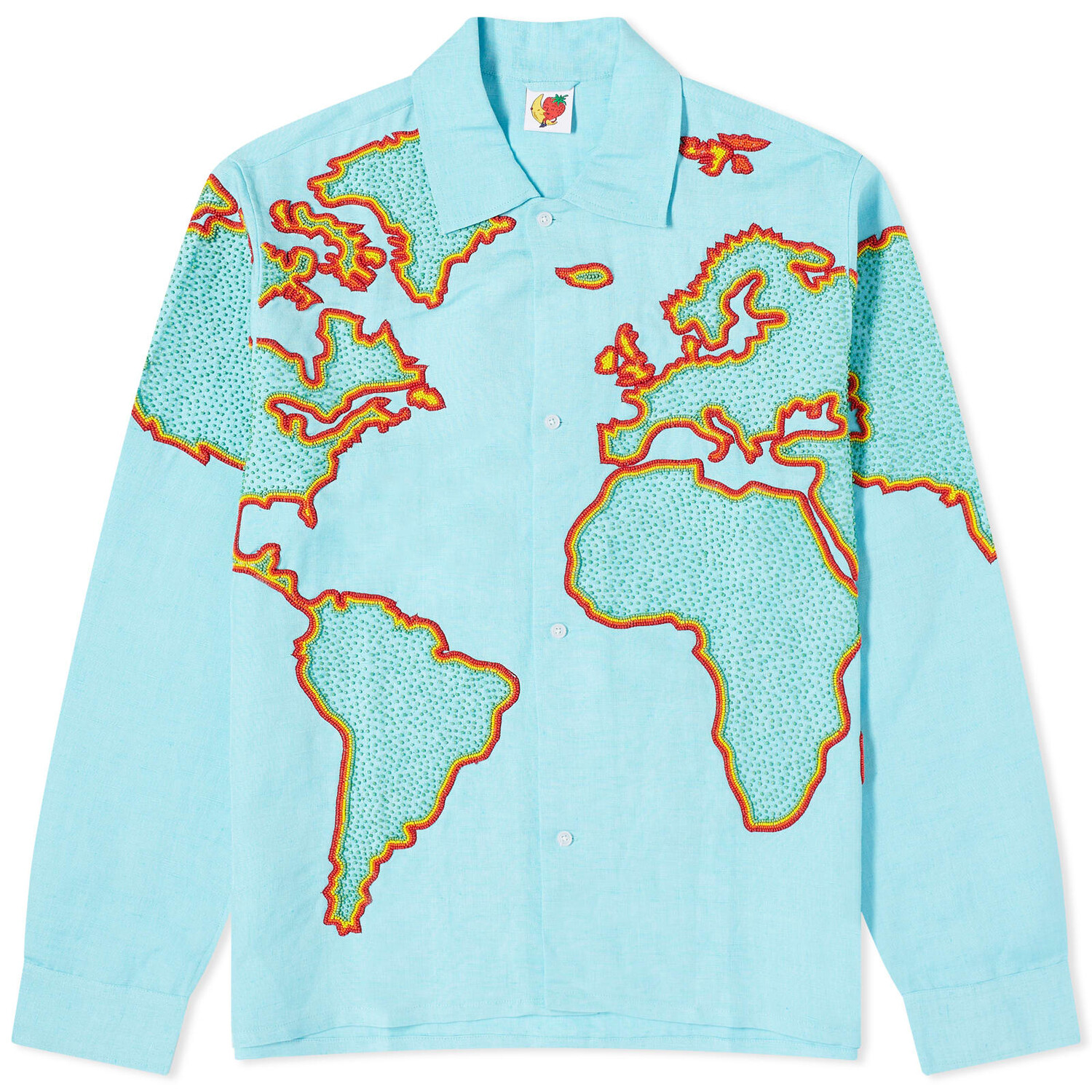 

Рубашка Sky High Farm World Embroidered Shirt, синий