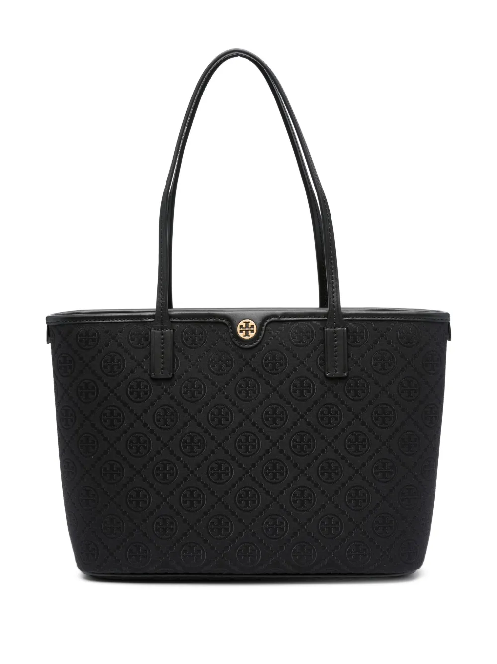 

Маленькая сумка-тоут с декором T Monogram Tory Burch, черный