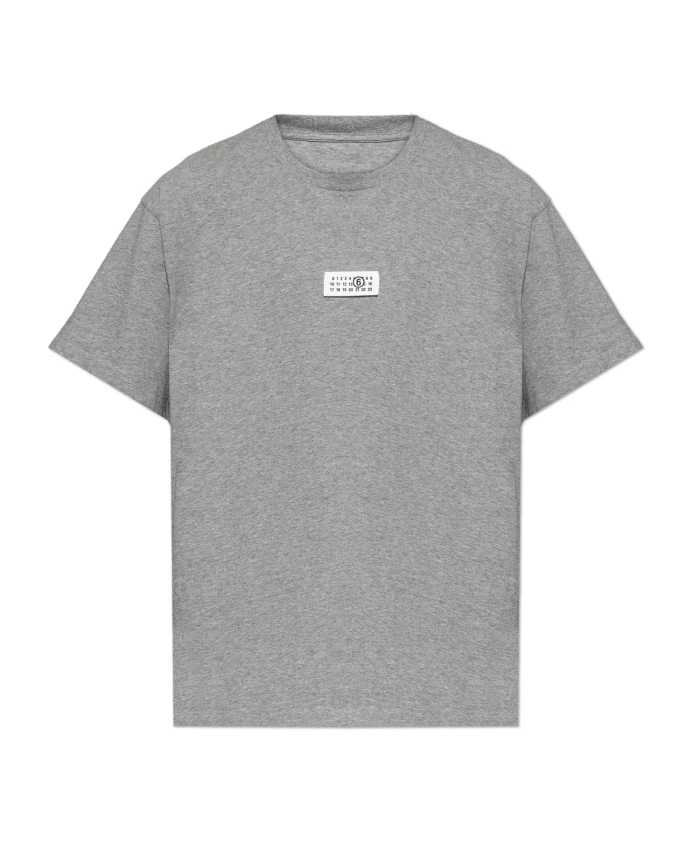 

Футболка с логотипом Mm6 Maison Margiela, серый