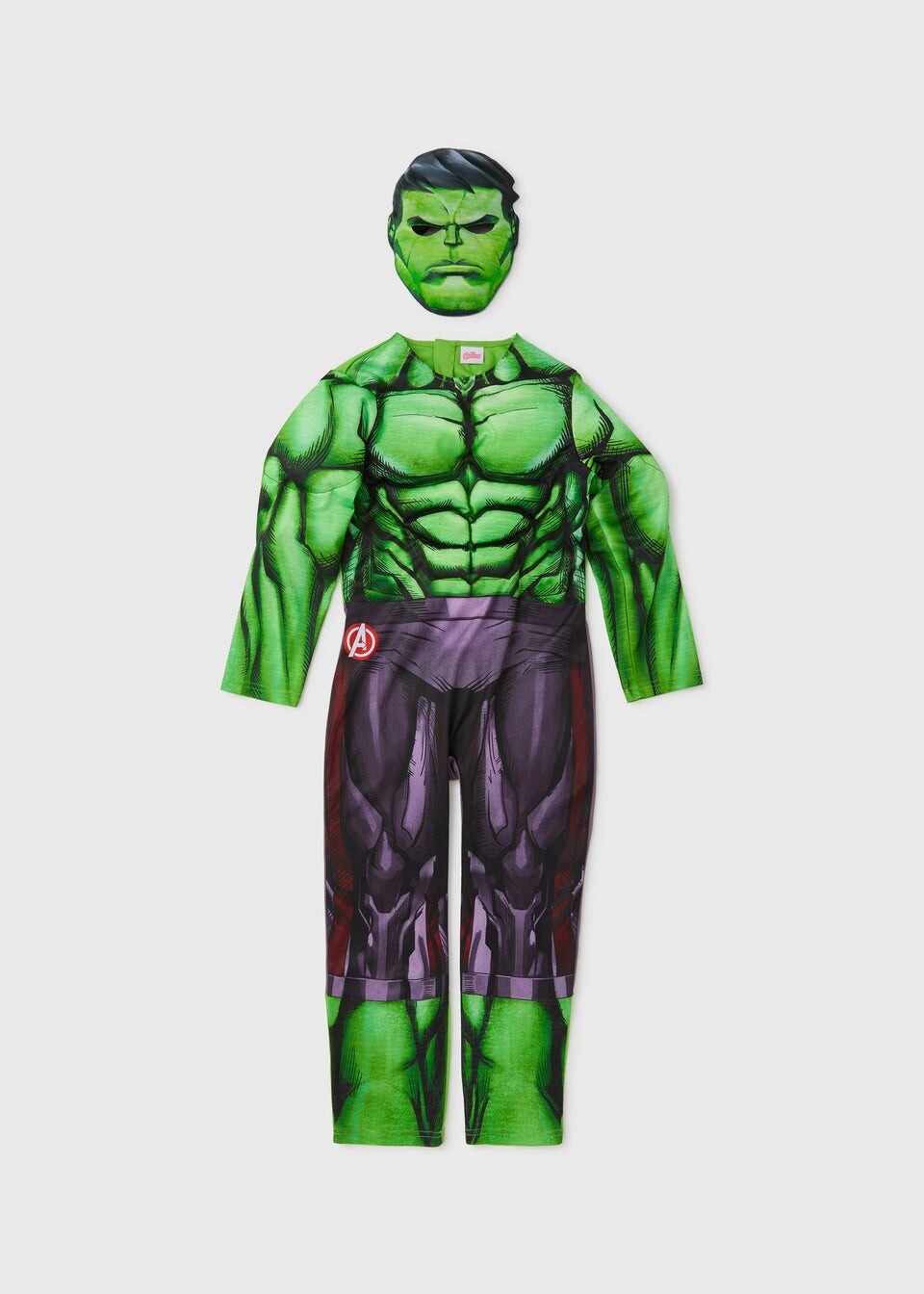 

Детский маскарадный костюм Marvel Hulk (3–9 лет), светло-зеленый