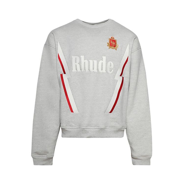 

Толстовка Rhude Lightning Crewneck Heather Grey, серый