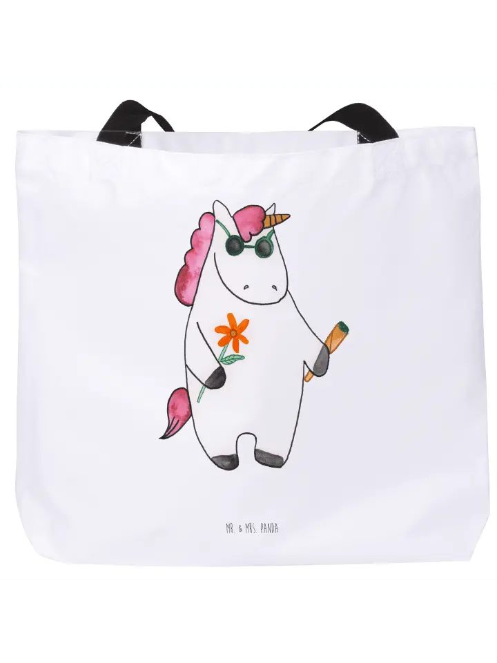 

Сумка-шоппер Mr & Mrs Panda Einhorn Woodstock ohne Spruch, белый