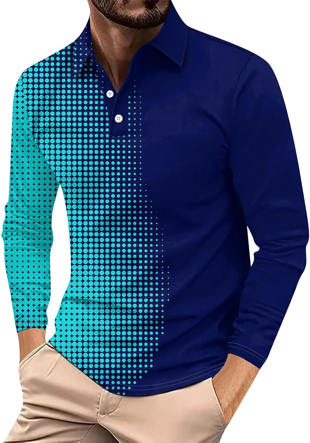 

Мужская поло с длинным рукавом для гольфа