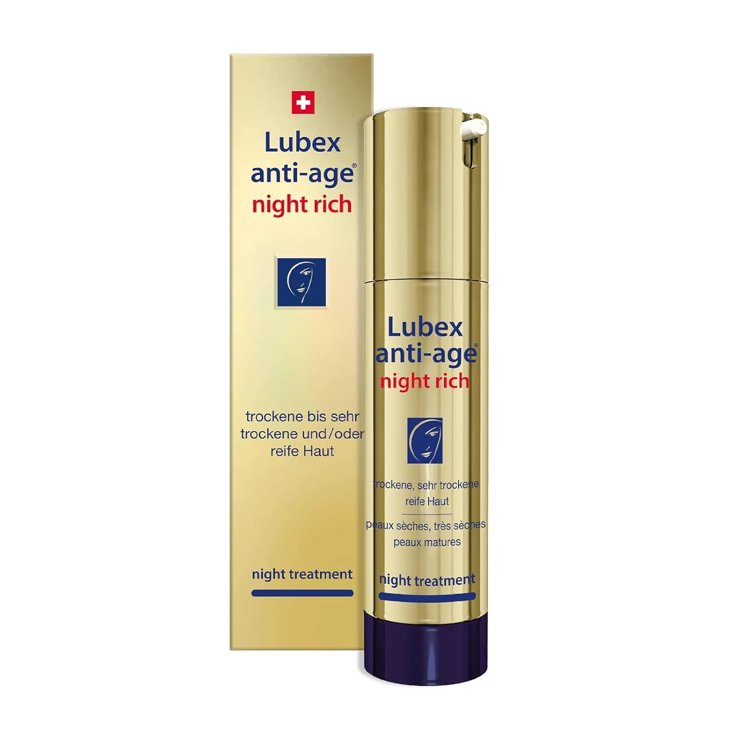 Крем для лица SPF LUBEX ANTI-AGE Ночной с ретинолом и гиалуроновой кислотой от night rich