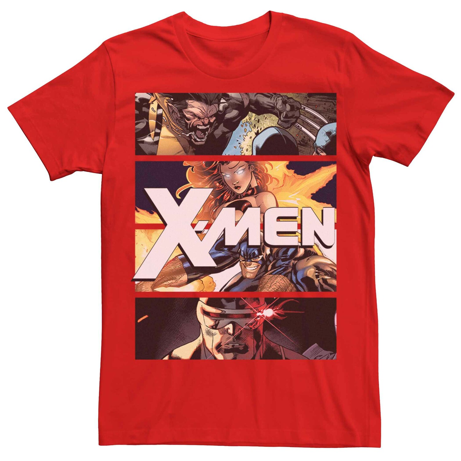 

Мужская футболка Marvel X-Men с четырьмя панелями Group Shot Licensed Character
