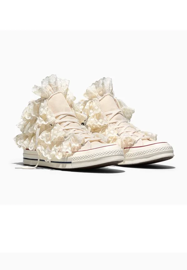 Высокие кроссовки chuck flourish Converse, Egret Crochet — фото 2