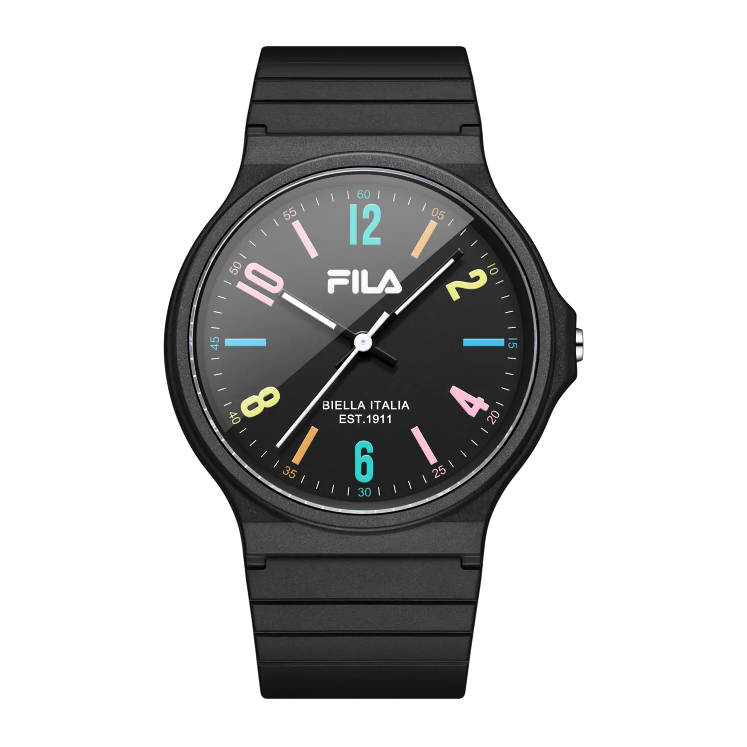 

FILA Часы Wrist Watch Quartz Movement Silicone Strap White Dial Unisex, [Black]6641-003