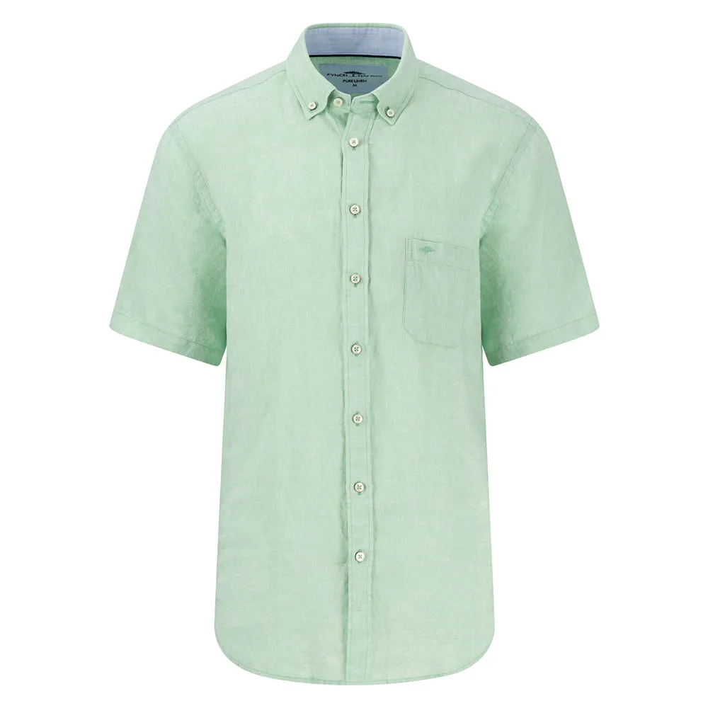 

Рубашка с коротким рукавом Fynch Hatton 15046001 Premium Linen, зеленый