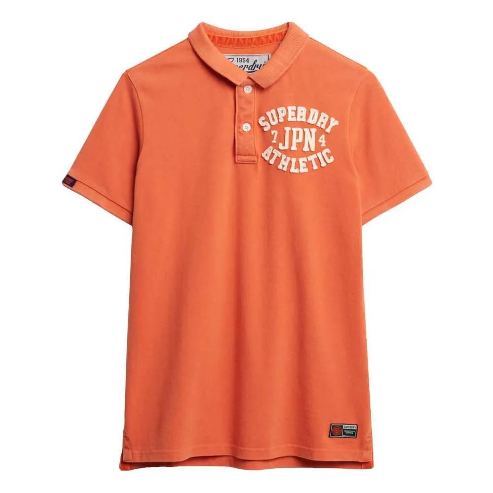 Поло с коротким рукавом Superdry Vintage Athletic, оранжевый — фото 2