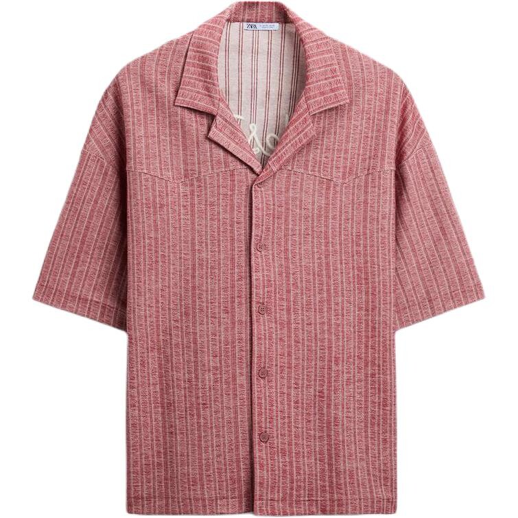 

Рубашка мужская красная Zara, красный