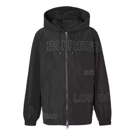 

Куртка Men's Burberry Alphabet Printing Hooded Jacket Black, черный