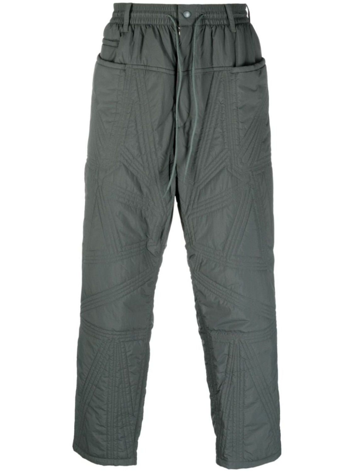 

Y-3 стеганые брюки с кулиской, зеленый