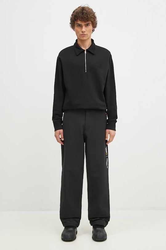 

Хлопковая толстовка Ketel Relaxed Organic NORSE с логотипом и полумолнией Norse Projects, черный