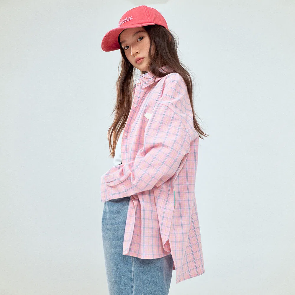 Детская рубашка Amarket Spring Check, розовая