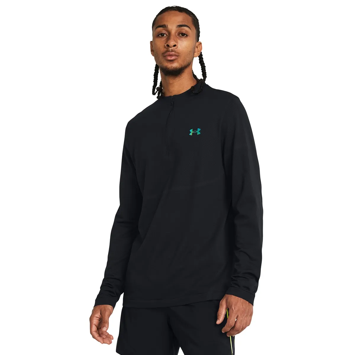 

Мужская футболка Vanish Elite Seamless 1/4 Zp Under Armour, черный