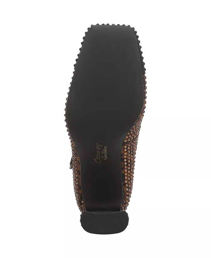 Женские туфли Mary-Jane Elora Glitz на лезвийном каблуке Circus Ny By Sam Edelman, коричневый — фото 4
