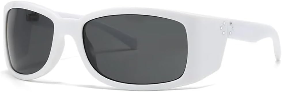 

Солнцезащитные очки в оправе для женщин и мужчин, роскошные дизайнерские винтажные панк-очки, популярные ретро-очки с защитой от УФ-излучения UV400 SZVVBKK, White Black