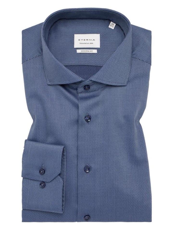 

Рубашка Eterna Langarmhemd, цвет denim