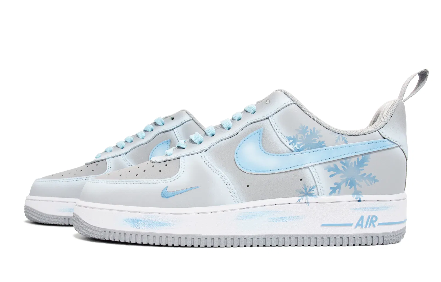 Кроссовки Nike Air Force 1 '07 Walking Planet серо-голубые — фото 4