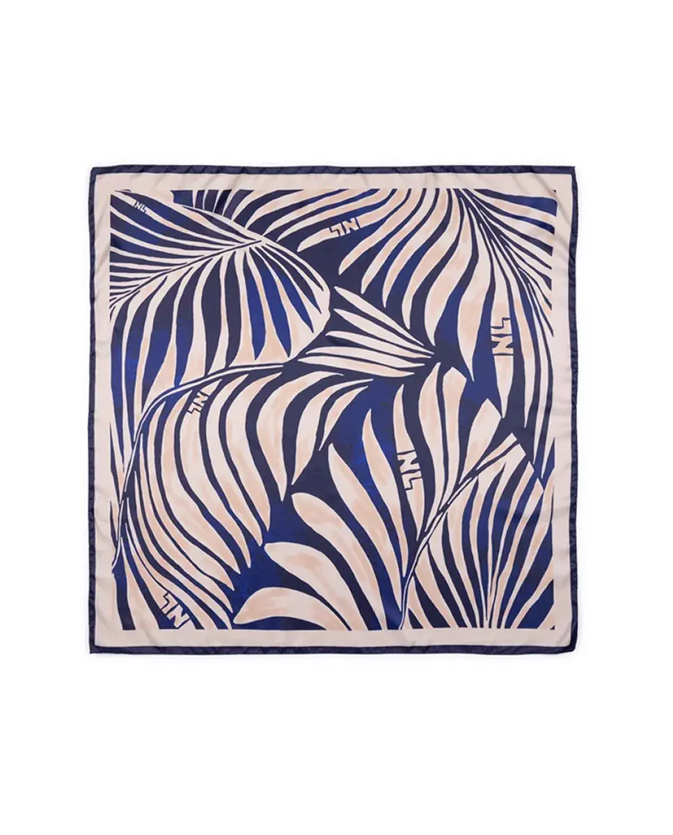 

Женский шарф Carré с цветочным принтом Naulover, индиго