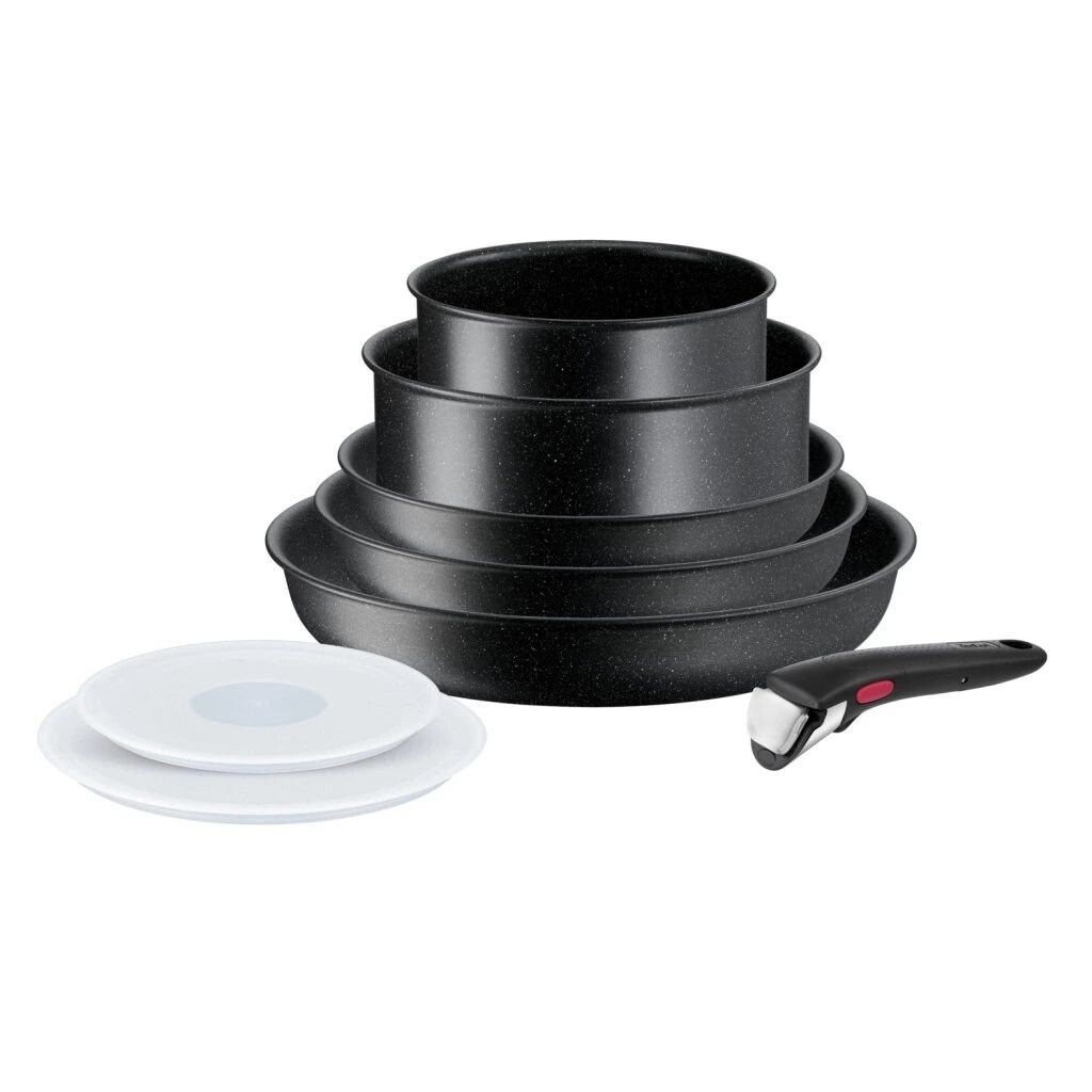 

Набор кастрюль INGENIO BLACK STONE L3998802, 8 предм., черный, алюминий, Tefal