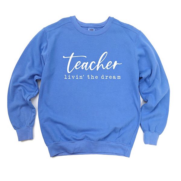 

Свитшот Teacher Livin' the Dream с покраской в готовом виде Simply Sage Market, Flo Blue, Зеленый, Свитшот Teacher Livin' the Dream с покраской в готовом виде Simply Sage Market, Flo Blue