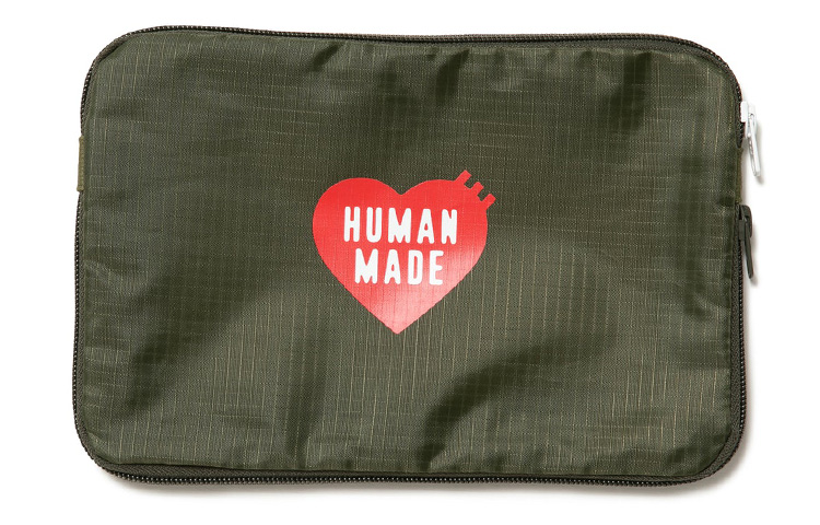 

HUMAN MADE Нейлоновая косметичка среднего размера женская оливковая, Olive