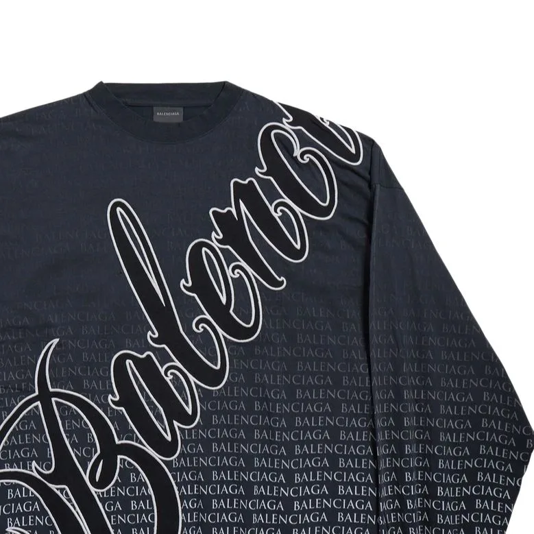 Футболка мужская oversize Balenciaga, Washed Black — фото 4