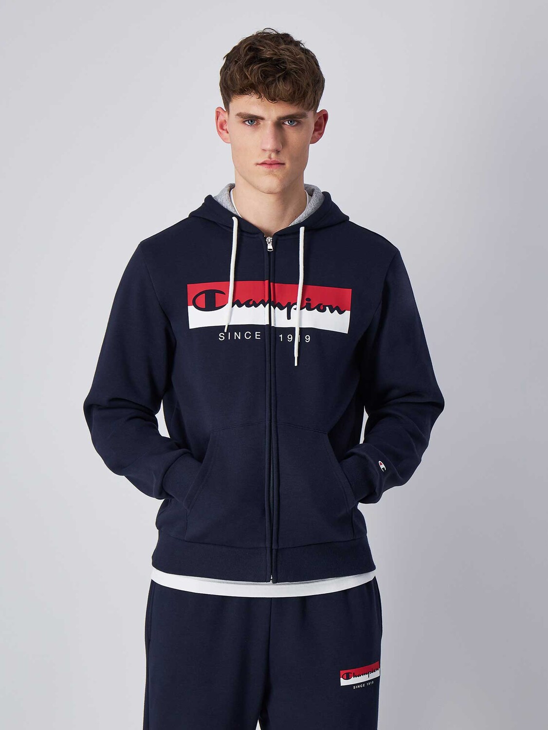 

Толстовка Champion Hooded Full Zip Sweatshirt, синий