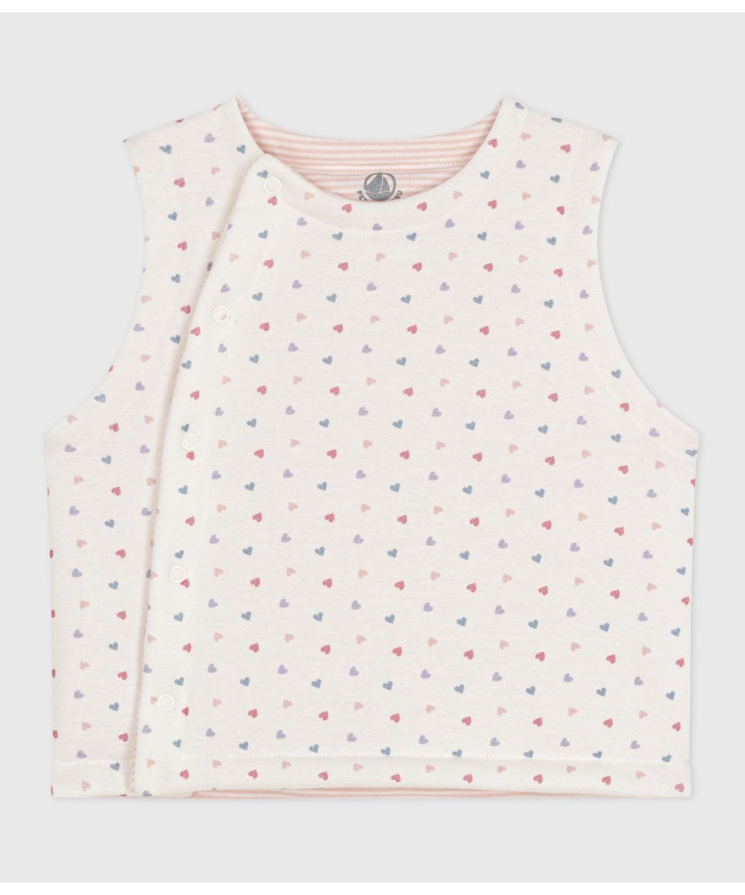 Двусторонний жилет Petit Bateau, Off-white/Multicolor