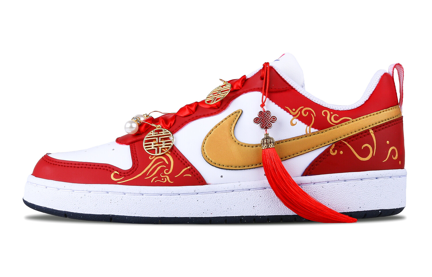 

Женские кроссовки для скейтбординга Nike Court Borough, Year of the Dragon Red Gold