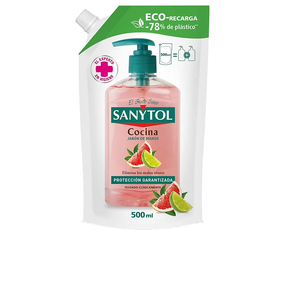 

Мыло Sanytol jabón de manos antibacteriano cocina Sanytol, 500 мл.